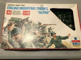 Esci 1/72nd Scale Plastic Set 211 Wwii Italian Mountain Troops " Alpini " Set 1