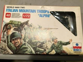Esci 1/72nd Scale Plastic Set 211 Wwii Italian Mountain Troops " Alpini " Set 2