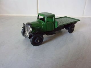 Dinky Toys No.  25c Flat Truck Green/black Type3 1947,  Good