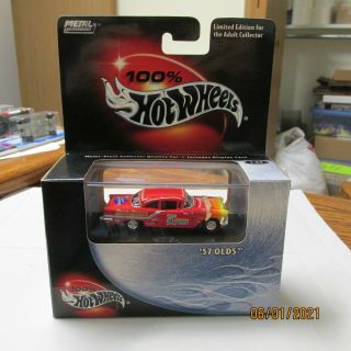 Hot Wheels 100 Black Box 1957 Olds 1/64 Scale Race Day