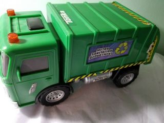 Tonka Lights Sound Rescue Force Metro Sanitation Department Garbage Truck green 2