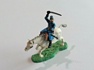 Britains Ltd Toy Plastic Civil War Union Soldier On Horseback 8437