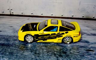 Jada Import Racer Yellow Nissan 240sx 1:64 Die Cast Car 062 Perfect Loose Htf