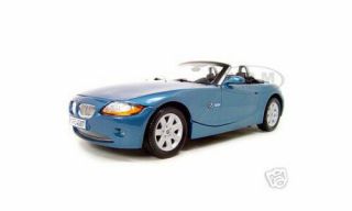 Box Bmw Z4 Blue Convertible 1:18 Diecast Model Car By Motormax 73144