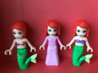 Lego Minifigure Friends Disney Princess Little Mermaid Ariel 3 Figures