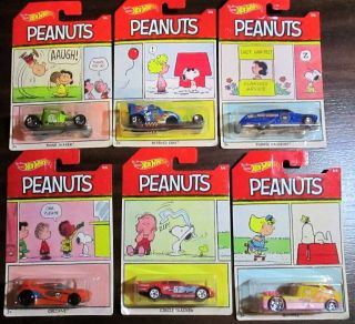 Hot Wheels Full Set Of 6 Peanuts Gang Issued 2018