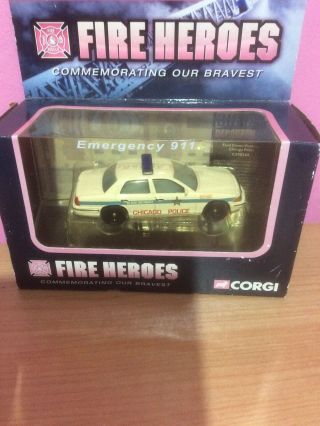 Ford Crown Victoria Chicago Police 1/50 Approx Corgi Cs90244 Fire Heroes