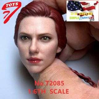 1/6 Scarlett Johansson Black Widow 7.  0 Head Sculpt For 12 " Figure Phicen ❶usa❶