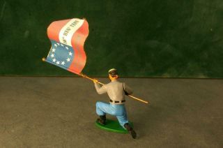 BRITAINS SWOPPET ACW American Civil War Confederate Soldier Kneeling With Banner 2