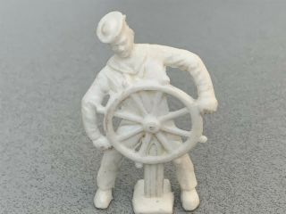 Timmee Toys Vintage 3 " U.  S.  Navy Sailor Toy Soldier Captain,  Steering Boat Wheel
