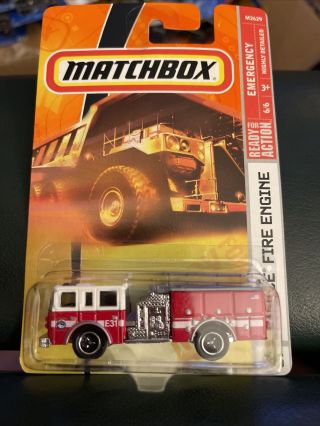 Matchbox 75 Pierce Fire Engine Red Truck Mbx Emergency Ready For Action