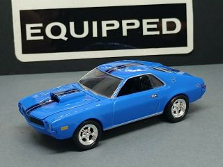 69 Amc Amx Javelin Collectible 1/64 Scale Limited Edition Classic Muscle Car Blu