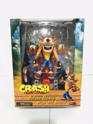 Neca Crash Bandicoot Deluxe Crash W/ Jet Board 7” Scale Action Figure
