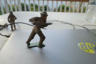 Barclay Manoil Toy Soldier Charging B091 749 Rifle Good Shape Needs Painting