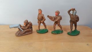 Vintage Toys Military Soldiers 3.  5 " Tall