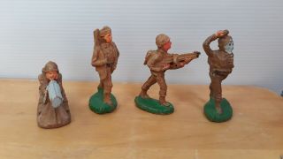 Vintage Toys Military Soldiers 3.  5 