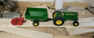 Agri - Power Wide Front John Deere Green Tractor Holland Brush Hog Wagon 1/16