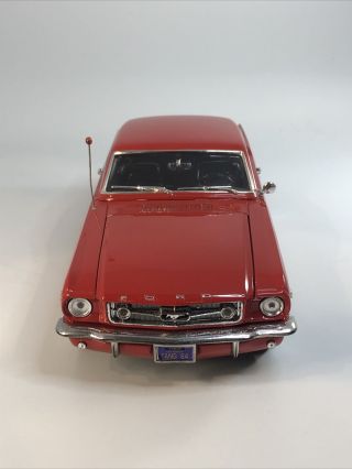 1964 1/2 Mira Red Ford Mustang Metal Diecast Model Car 1:18 Scale Spain