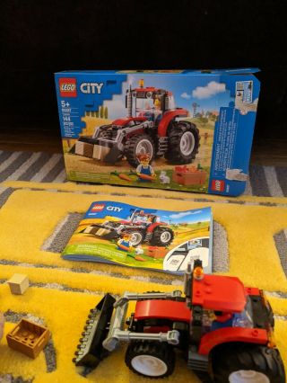 Lego City Tractor 60287 Building Kit Playset Complete Set.