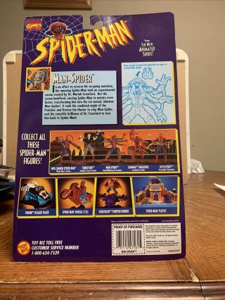 ULTRA RARE MAN - SPIDER Spider - Man Animated Series Figure Toy Biz 1995 2