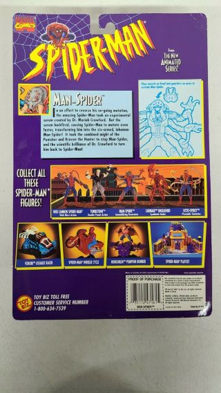ULTRA RARE MAN - SPIDER Spider - Man Animated Series Figure Toy Biz 1995 2