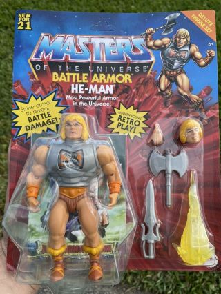 Mattel Motu Masters Of The Universe Battle Armor He - Man Deluxe Action Figure