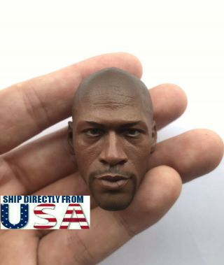 1/6 Michael Jordan Head Sculpt 5.  0 Custom For 12 " Hot Toys Enterbay Figure Usa