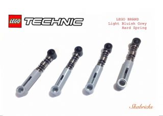 4x Lego Technic Light Grey Shock Absorber With Hard Spring Car Truck