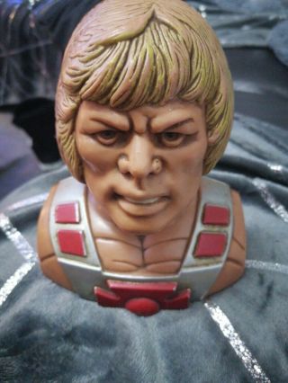 Vintage Masters Of The Universe He - Man Coin Bank Money Box & Stopper Mattel 1984