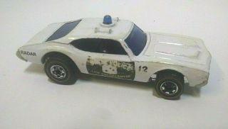 1969 Hot Wheels Redline Olds 442 State Patrol White Loose Car