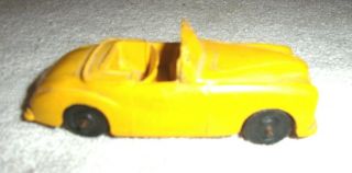 Rare Old Vintage Irwin Rubber Toys Yellow French Simca 3 7/8 Long 1950s