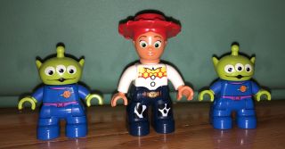 Toy Story Jessie And 2 Aliens Lego Duplo Blocks Building Toy - Disney Mini Fig