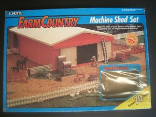 Ertl Farm Country Machine Shed Set With Case Ih Machinery