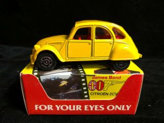 Corgi Juniors Boxed James Bond 007 Citroen 2cv For Your Eyes Only Model Car 1981