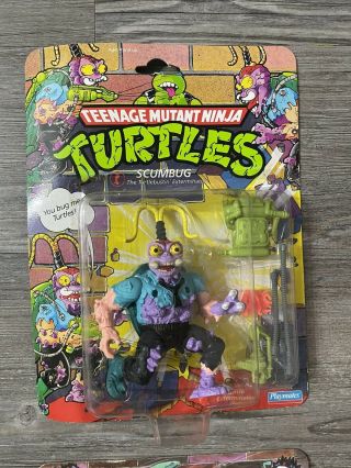 Vintage Tmnt 1990 Teenage Mutant Ninja Turtles Scumbug Action Figure Moc Rare