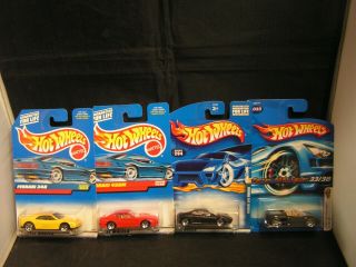 Hot Wheels Ferrari Sports Cars 4 Different Ones On Cards 1:64