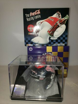 1:4 Dale Earnhardt Jr 1 Coca Cola Polar Bear Racing Nascar Helmet In Case