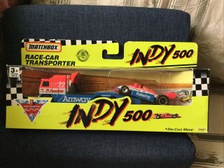 Matchbox Race - Car Transporter Indy 500 22 Amway Die - Cast Metal