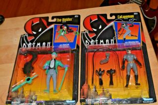 The RIDDLER & Catwoman 1992 BATMAN The ANIMATED SERIES DC Kenner on card 2