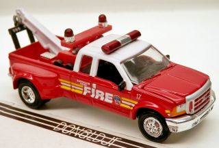 Racing Champions 1999 Ford F350 Dually Pickup Fire Dept Tow 