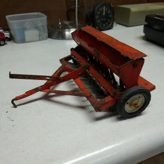 Vintage Tru Scale Tractor Grain Drill Seeder Farm Toy 1/16 Parts Repair