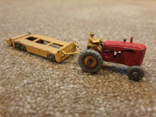 Matchbox Lesney No.  4 A Massey Harris Tractor 1954 (146) Supports Nhs