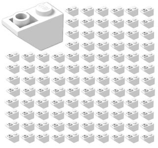 ☀️100x Lego 1x2 White Inverted Slopes (3665) Bulk Parts Building Ice Snow