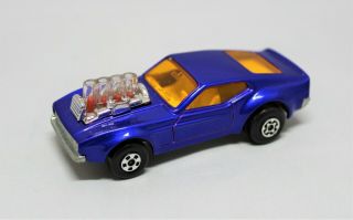 Matchbox Lesney Superfast No10 Mustang Piston Popper In Darker Blue Metallic