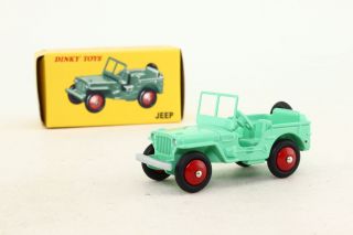 Atlas Dinky Toys 25j; Jeep; Peppermint Green,  Red Hubs; Boxed