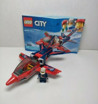 Lego City 60177 Airshow Jet Toy - Complete W/ Instructions - No Box - Vgc