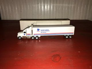 Ertl 1991 U.  S.  Postal 9493 Die Cast 1/64 Scale Tractor Trailer Truck