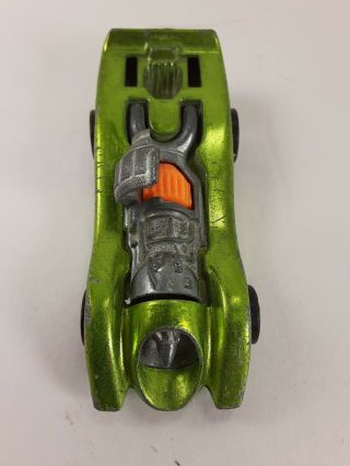 1970 Hot Wheels Red Line Club,  " Jet Threat " Green.  Windshield Missing,  But Great
