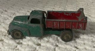 Hubley Red And Green Dump Truck Kiddie Toy 5.  5  Long