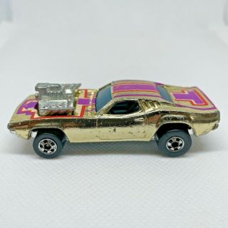1970 Hot Wheels Gold Rodger Dodger Made In Hong Kong Mattel